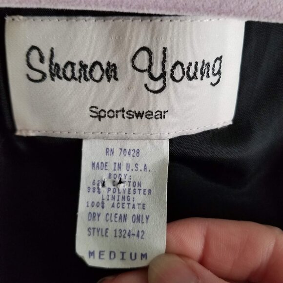 Sharon Young Vintage Safari Vest, Sz M Zebra Elephant Black Ivory Tan Top - Picture 6 of 6